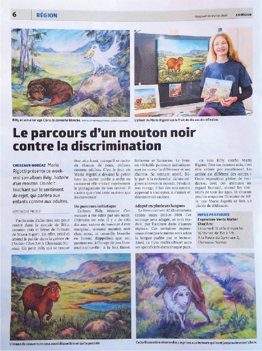 Article de presse billy mouton noir